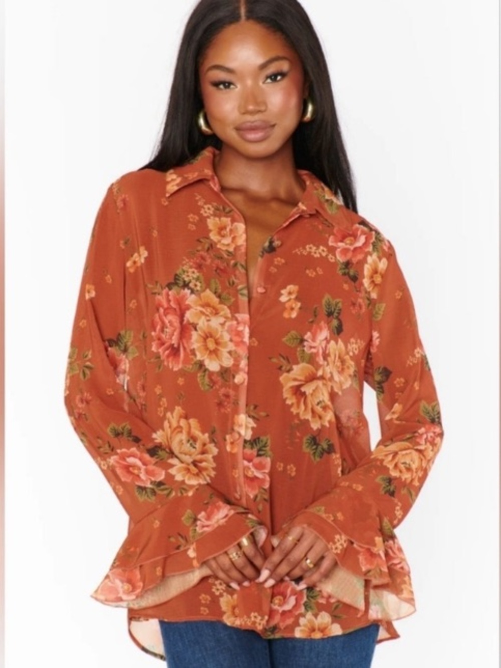 SHOW ME YOUR MUMU Carmela Top in the Garden Harvest pattern